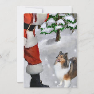 Shetland Sheepdog trifft Weihnachtskarte
