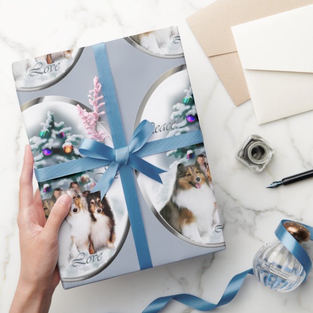 Shetland Sheepdog Trio Geschenkpapier (Schenken)