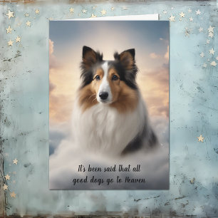 Shetland Sheepdog Verlust Himmel Trauerkarte Feiertagskarte