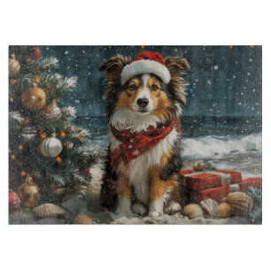 Shetland Sheepdog Vintager Strand Schneidebrett