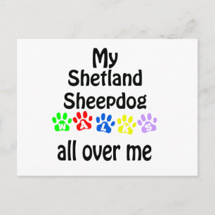 Shetland Sheepdog Walking Design Postkarte