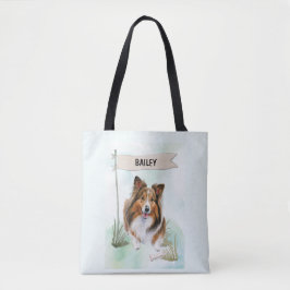 Shetland Sheepdog Watercolor Personalized Dog