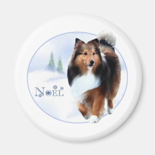 Shetland Sheepdog Weihnachten - Magnet