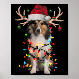 Shetland Sheepdog Weihnachtsbaum-Shirt Shetland Sh Poster