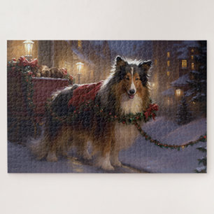 Shetland Sheepdog Weihnachtsfest Saison Puzzle