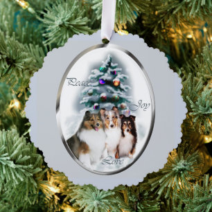 Shetland Sheepdog Weihnachtsgeschenke Ornament Karte