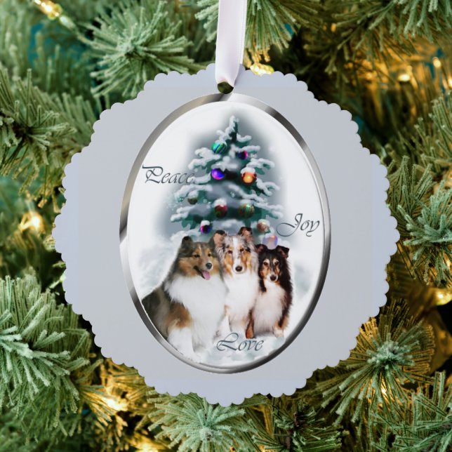 Shetland Sheepdog Weihnachtsgeschenke Ornament Karte (Insitu (Baum))