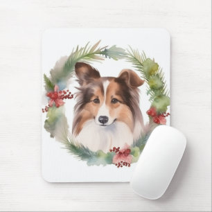 Shetland Sheepdog Weihnachtsmann Mousepad