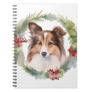 Shetland Sheepdog Weihnachtsmann Notizblock
