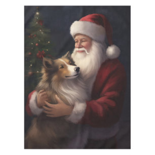 Shetland Sheepdog Weihnachtsmann Weihnachten Tischdecke