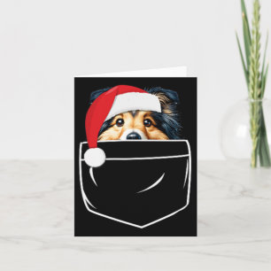 Shetland Sheepdog Weihnachtsmannmütze Weihnachtspo Karte