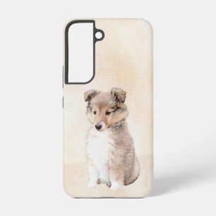 Shetland Sheepdog Welpenmalerei Originale Hundekun Samsung Galaxy Hülle
