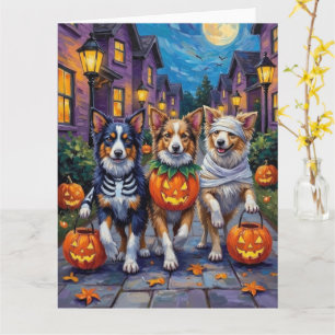 Shetland Sheepdogs in Halloween-Kostümen Karte