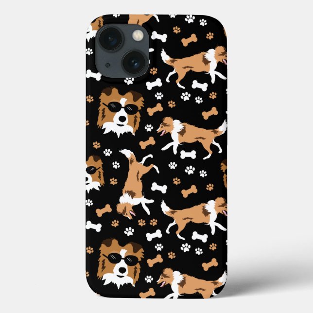 Shetland Sheepdogs Shelties Niedlich Dog Pattern C Case-Mate iPhone Hülle (Rückseite)