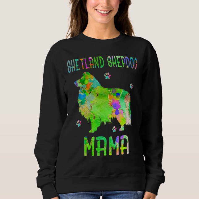 Shetland Shepdog Mama Mama Sweatshirt (Vorderseite)