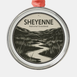 Sheyenne National Grassland Stream Ornament Aus Metall