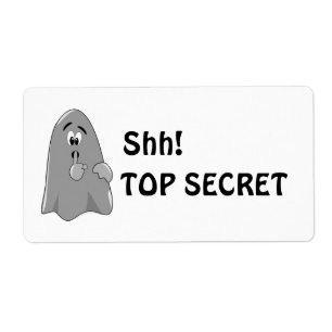 Shh Cartoon-Geist-Spitze - geheimes Halloween