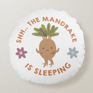Shh.. Der Mandrake schläft Rundes Kissen