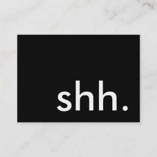 shh. es ist ein Überraschungs-Party! Visitenkarte