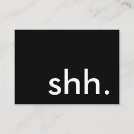 shh. es ist ein Überraschungs-Party! Visitenkarte