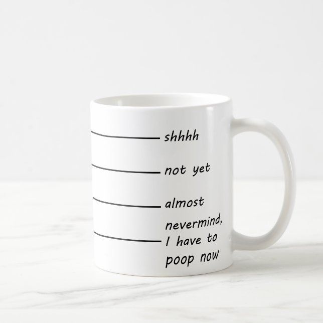 Shh, Fast Coffee Tasse (Rechts)