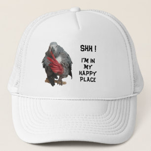 "Shh! Ich bin in meinem Happy Place Parrot Trucker Truckerkappe