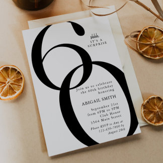 Shh It's a Surprise 60th Birthday Party Einladung