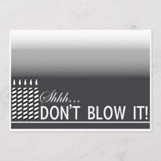 Shh Schwarzes der Überraschungs-Geburtstags-Party Einladung