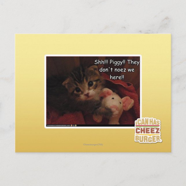 Shh!! Schweine! Postkarte (Vorderseite)