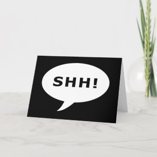 SHH! sprechenblase Einladung