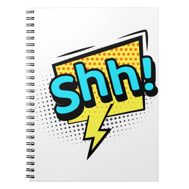 Shh stumm lustiges Zitat Notizblock (Vorderseite)