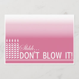 Shh Überraschungs-Geburtstags-Party Einladung