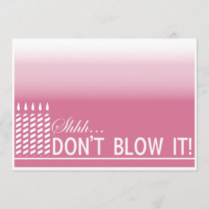 Shh Überraschungs-Geburtstags-Party Einladung