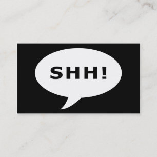 shh! Überraschungs-Party-Comicblase Visitenkarte