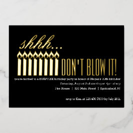 Shhh... BLOW ES NICHT! Überraschung Geburtstag Folieneinladung