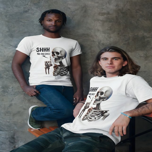 SHHH... Keiner kümmert sich um Skelett mit grünen  T-Shirt (Von Creator hochgeladen)