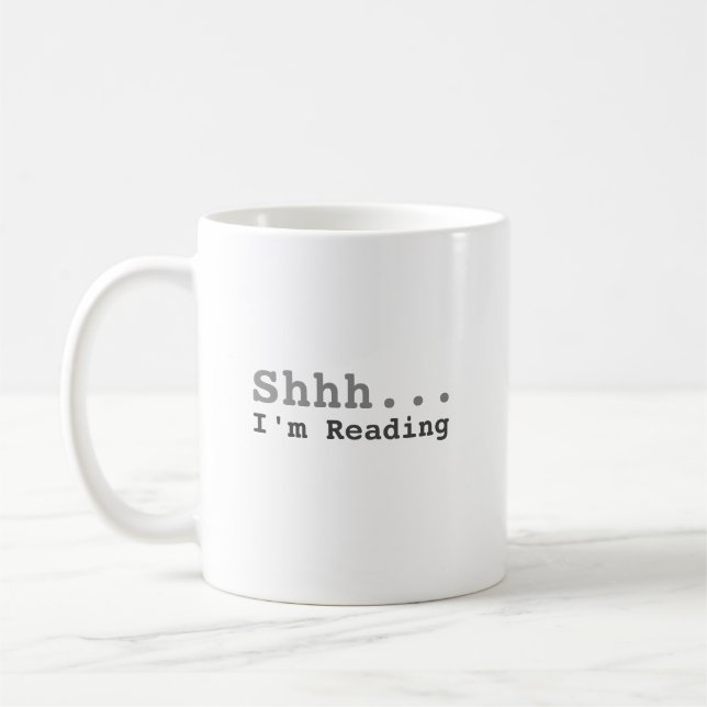 Shhh lese ich lustiges | tasse (Links)