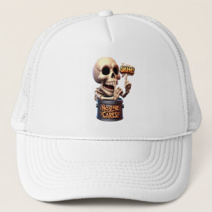 SHHH... Niemand Cares Skeleton Barrel Guardian Truckerkappe