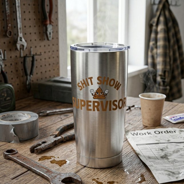 Shhh Show Supervisor Lustiger Thermobecher (Von Creator hochgeladen)
