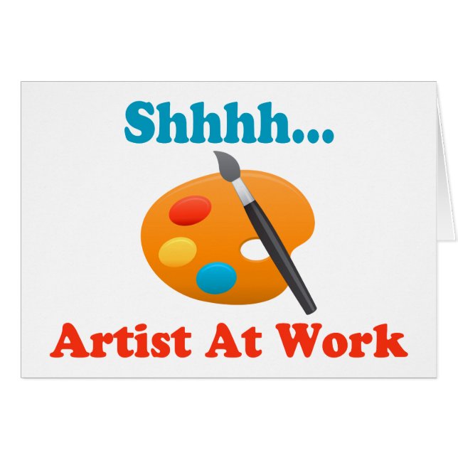 Shhhh Künstler am Arbeits-Maler (Vorderseite (Horizontal))