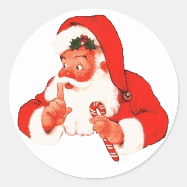 Shhhhh Santa Sticker (Vorderseite)