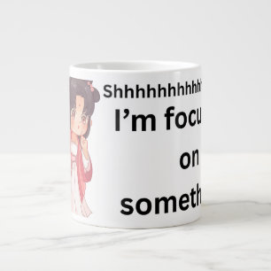 'Shhhhhh.... Ich konzentriere mich' Anime-Style-St Jumbo-Tasse