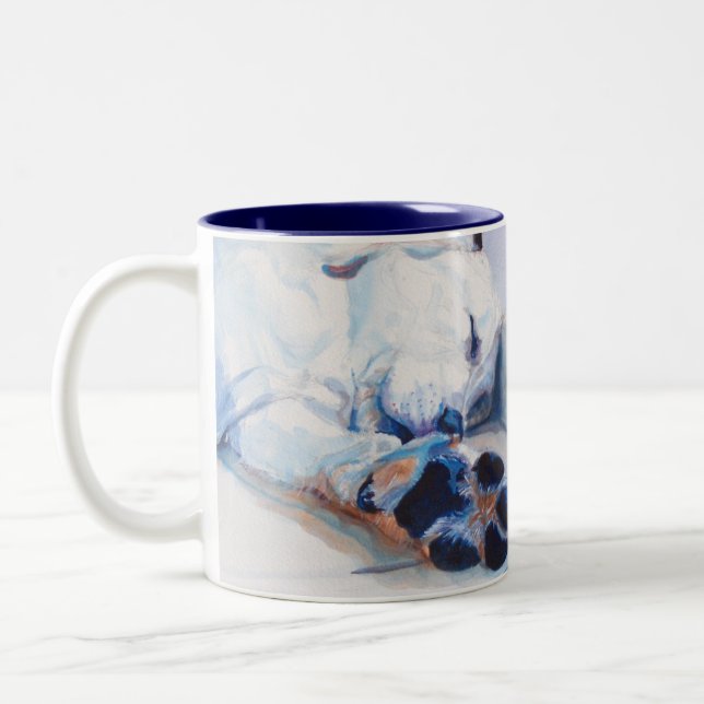 SHHHHHH! Labrador-Retriever-Tasse Zweifarbige Tasse (Links)