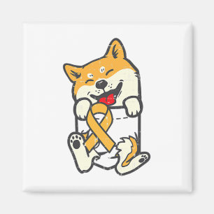 Shi Inu Kindheitskrebs-Schleifen-Bewusstseins-Hund Magnet