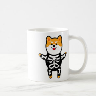 Shi Inu Skeleton Kostüm Niedlich Easy Dog Hallowee Kaffeetasse