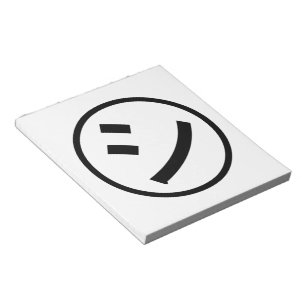 ㋛ Shi Kana Katakana Lächeln Emoji / Emoticon Notizblock