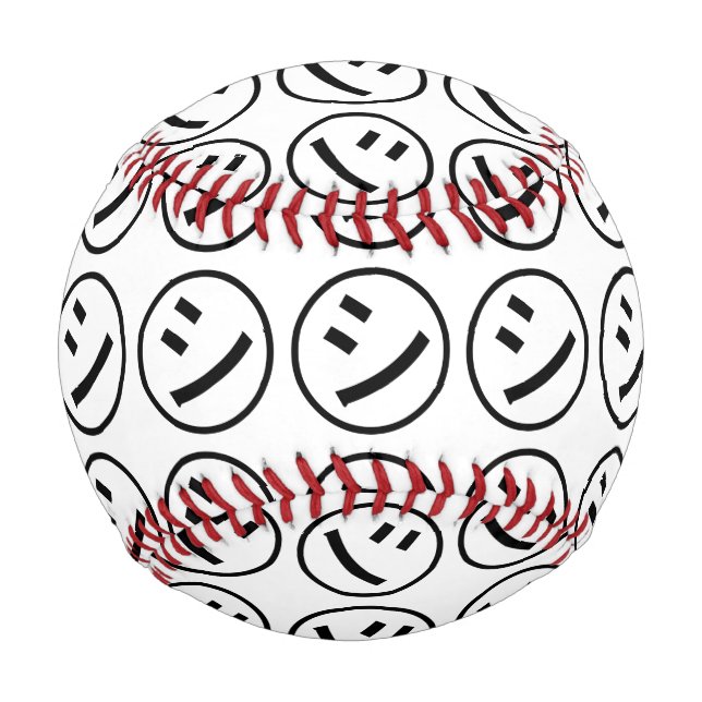 ㋛ Shi Kana Katakana Smiling Emoji / Emoticon Baseball (Vorderseite)