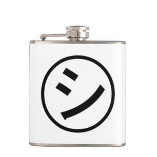 ㋛ Shi Kana Katakana Smiling Emoji / Emoticon Flachmann