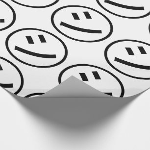 ㋛ Shi Kana Katakana Smiling Emoji / Emoticon Geschenkpapier