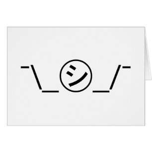 Shi Kana Shrug Emoticon Ø\_ ㋛_/ Japanisch Kaomoji